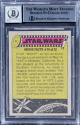 Paul Hirsch & Richard Chew Signed 1977 Star Wars #282 Card Auto 10! BAS Slabbed