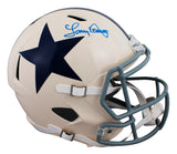 Cowboys Tony Dorsett Signed Retro Full Size Speed Rep Helmet W/ Case BAS Wit 2