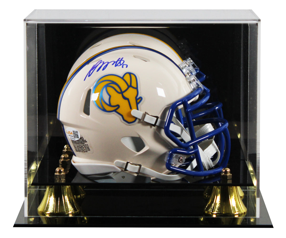 Rams Davante Adams Authentic Signed Retro Speed Mini Helmet W/ Case JSA Witness