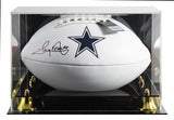 Cowboys Tony Dorsett Signed Franklin White Panel Logo Football W/ Case BAS Wit
