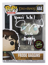 Elijah Wood LOTR "2x Insc" Signed #444 Alternate Funko Pop Figure BAS Witness 1