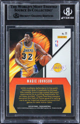 Lakers Magic Johnson Signed 2019 Panini Prizm Fearless #11 Card BAS Slabbed