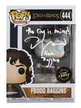 Elijah Wood LOTR "2x Insc" Signed #444 Alternate Funko Pop Figure BAS Witness 2