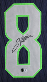 Jadarian Price Authentic Signed Navy Pro Style Framed Jersey BAS Witnessed