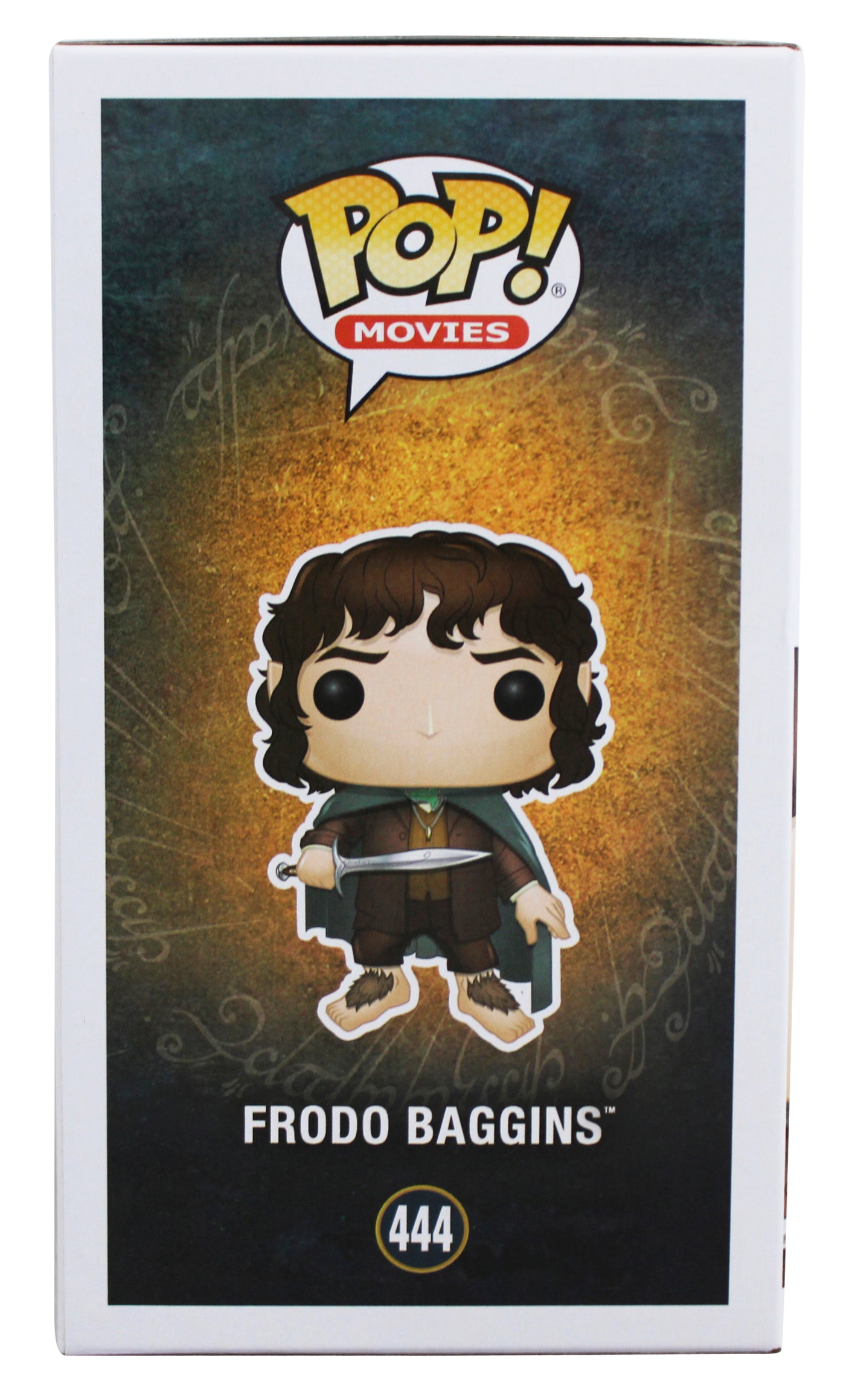 Elijah Wood LOTR "Frodo" Signed #444 Funko Pop Figure w/ Yellow Sig BAS Witness