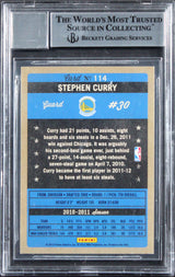 Warriors Stephen Curry Signed 2011 Panini #114 Card Auto Grade 10! BAS Slabbed