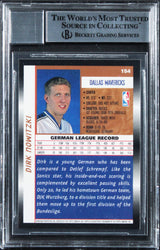 Mavericks Dirk Nowitzki Signed 1998 Topps #154 Rookie Card Auto 10! BAS Slabbed
