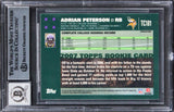 Adrian Peterson Signed 2007 Topps Xfractors #TC181 RC Card Auto 10! BAS Slabbed