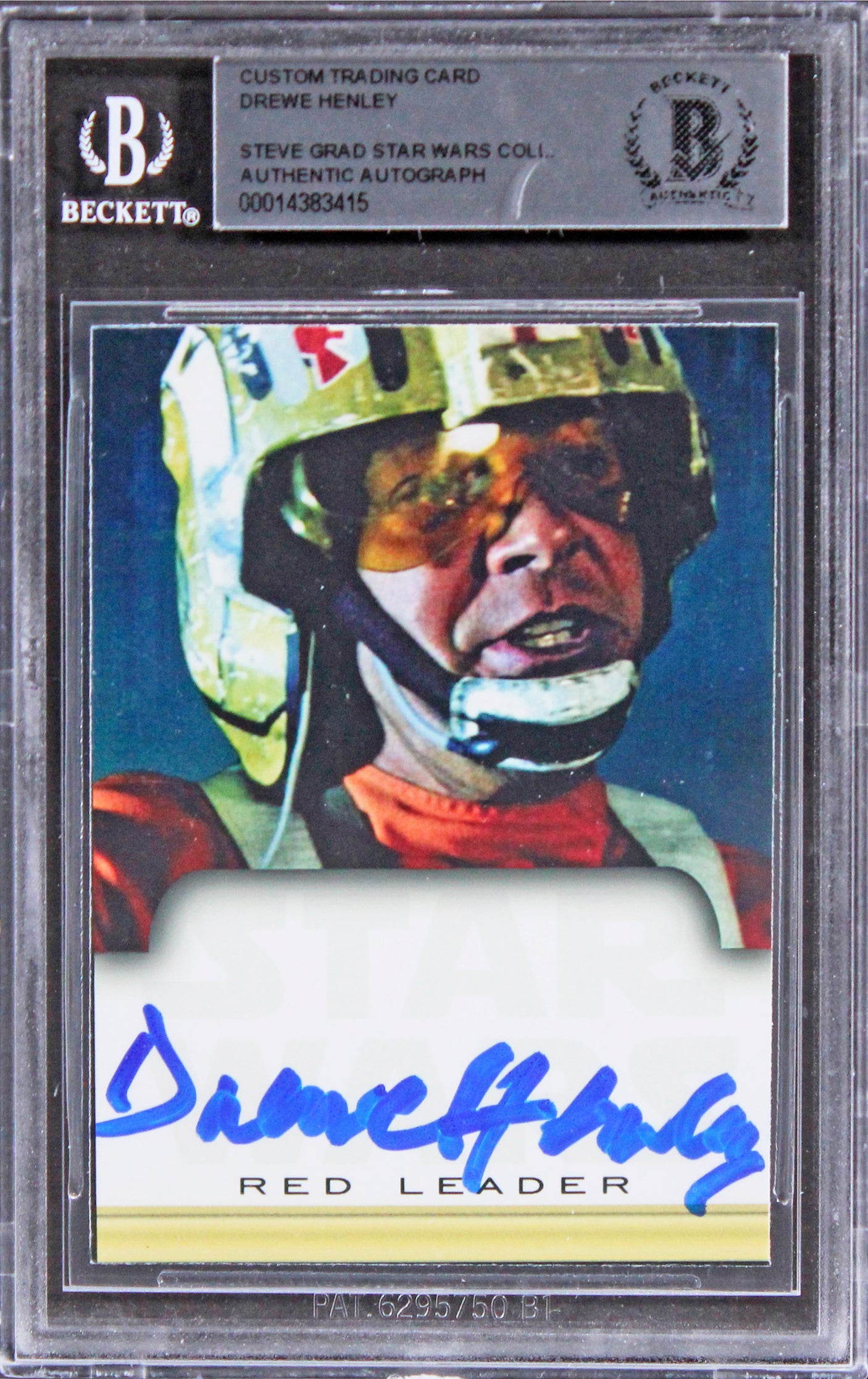 Drew Henley Star Wars Authentic Signed Custom Trading Card BAS Slabbed 1