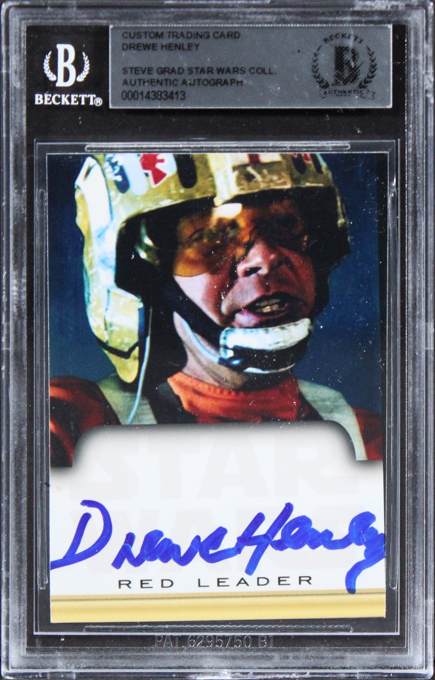 Drew Henley Star Wars Authentic Signed Custom Trading Card BAS Slabbed 3