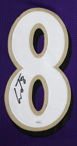 Lamar Jackson Authentic Signed Purple Pro Style Framed Jersey Autographed JSA