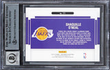 Lakers Shaquille O'Neal Signed 2020 Panini Suite Shots #11 Card Auto 10 BAS Slab