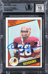 Commanders Darrell Green "HOF 08" Signed 1984 Topps #380 Card Auto 10! BAS Slab