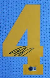 Lakers Shaquille O'Neal Signed Blue 2001-02 TB M&N HWC Framed Jersey BAS Witness
