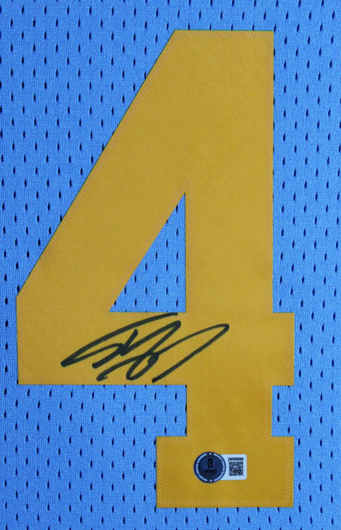 Lakers Shaquille O'Neal Signed Blue 2001-02 TB M&N HWC Framed Jersey BAS Witness