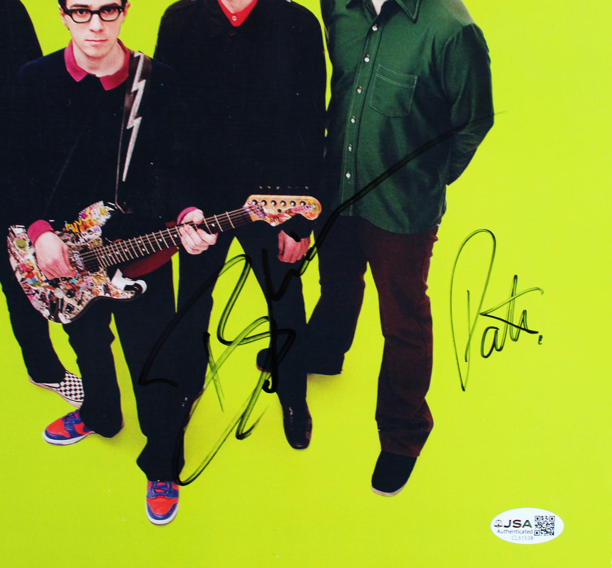 Weezer (4) Cuomo, Welsh, Bell & Wilson Signed Green Album Flat JSA #CL51538
