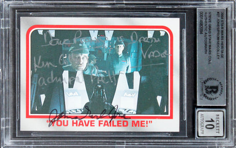 Star Wars (3) Jones, Prowse +1 Signed 2004 SW Heritage #27 Card Auto 10 BAS Slab