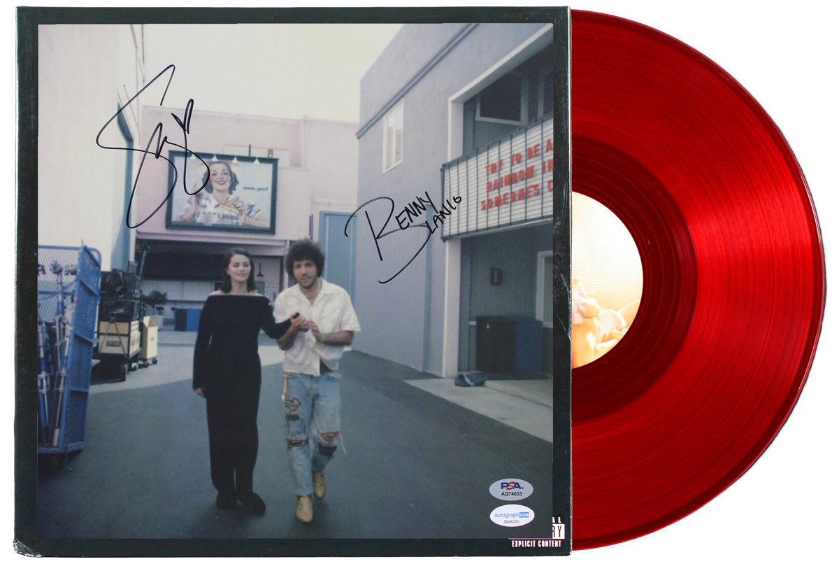 Selena Gomez & Benny Blanco Signed Album Flat w/ Album & Vinyl PSA/DNA #AQ74633