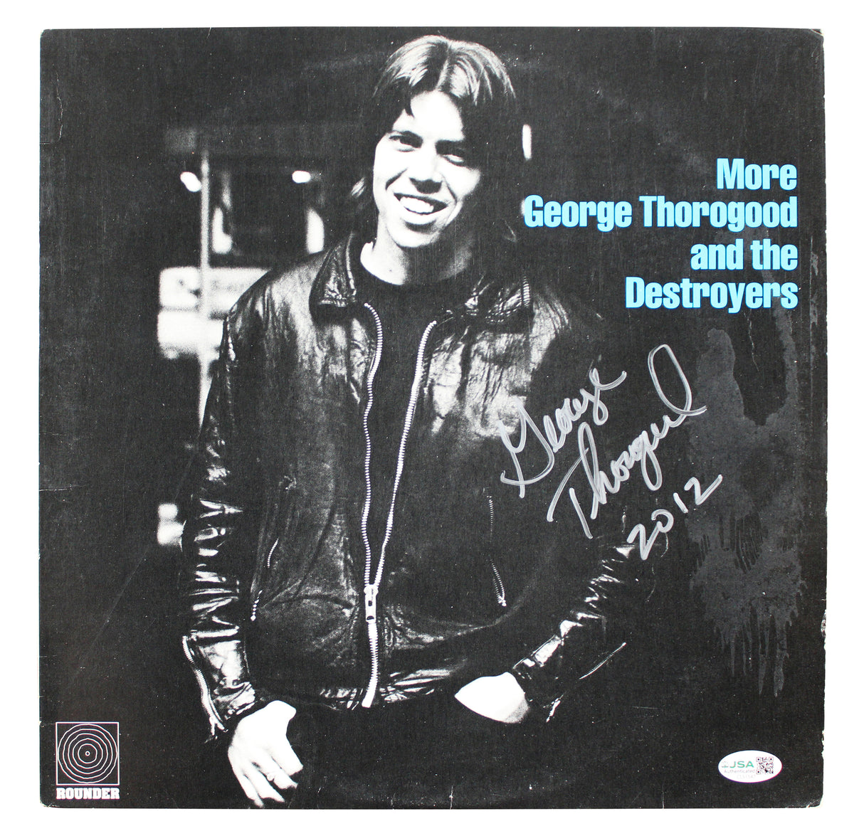 George Thorogood Authentic Signed Album Cover W/ Vinyl Autographed JSA #CL51547