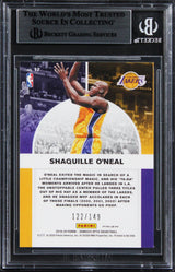 Shaq O'Neal Signed 2018 Donruss Optic Winner Stays Lime Green #17 Card BAS Slab