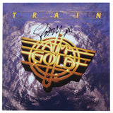 Pat Monahan Train Authentic Signed AM Gold Album Cover W/ Vinyl PSA/DNA #AQ74635