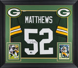 Clay Matthews III Authentic Signed Green Pro Style Framed Jersey BAS Witnessed