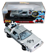 Michael J. Fox Back To The Future Signed 1:24 Die Cast DeLorean PSA/DNA #AQ74360