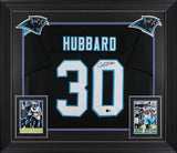 Chuba Hubbard Authentic Signed Black Pro Style Framed Jersey BAS Witnessed 2