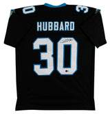 Chuba Hubbard Authentic Signed Black Pro Style Jersey BAS Witnessed 2
