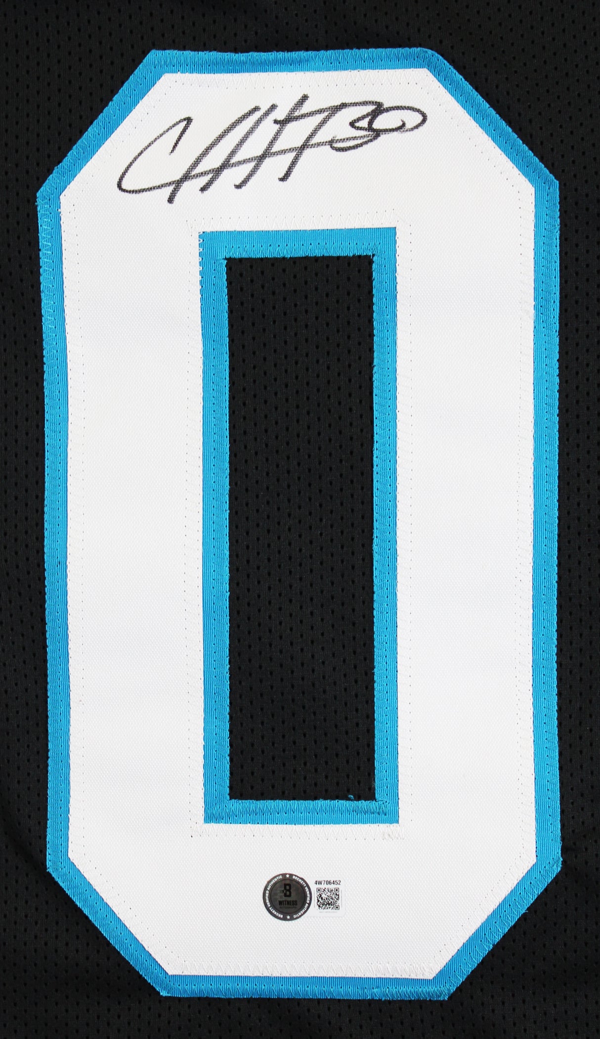 Chuba Hubbard Authentic Signed Black Pro Style Framed Jersey BAS Witnessed 2