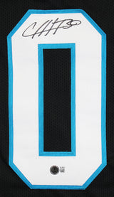 Chuba Hubbard Authentic Signed Black Pro Style Framed Jersey BAS Witnessed 2
