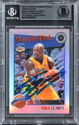 Shaquille O'Neal Signed 2019 Hoops Prem Stock Prizms Silver #283 Card BAS Slab