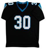 Chuba Hubbard Authentic Signed Black Pro Style Jersey BAS Witnessed 2