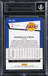Shaquille O'Neal Signed 2019 Hoops Prem Stock Prizms Silver #283 Card BAS Slab