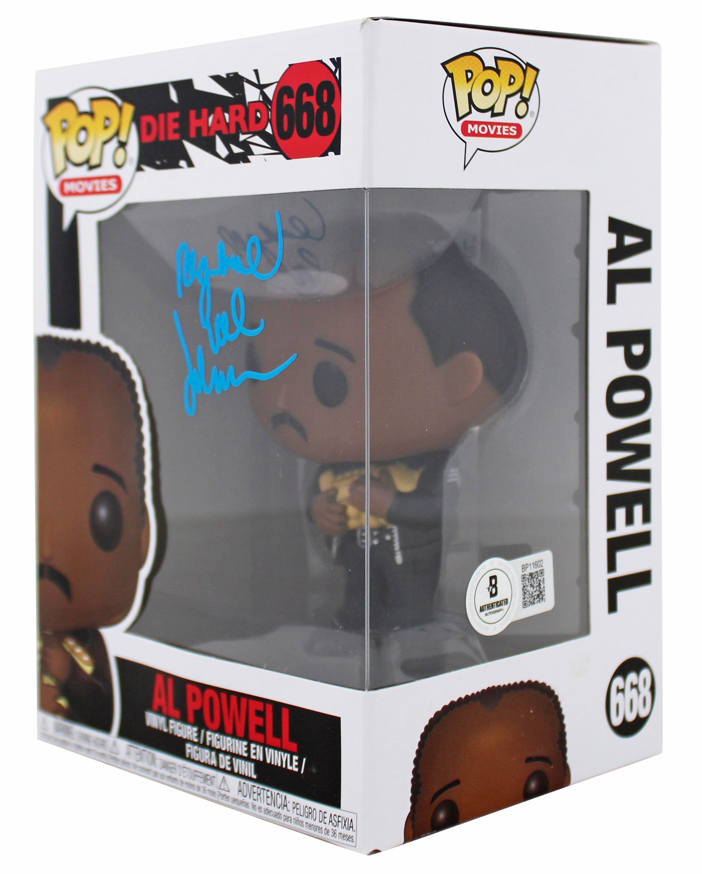 Reginald VelJohnson Die Hard Signed #668 Funko Pop Vinyl Figure w/ Blue Sig BAS