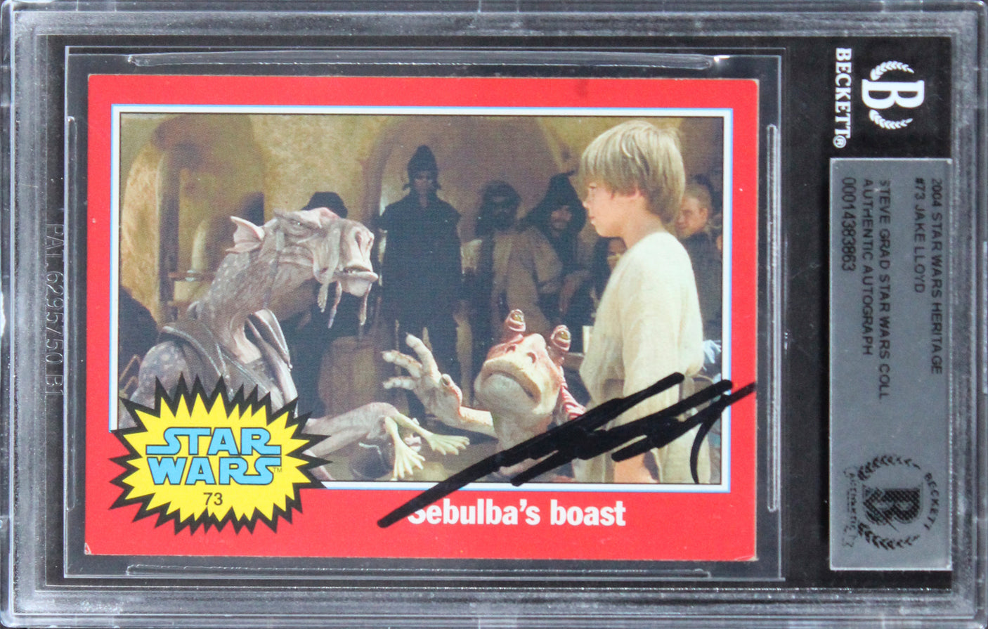 Jake Lloyd Authentic Signed 2004 Star Wars Heritage #73 Card BAS Slabbed