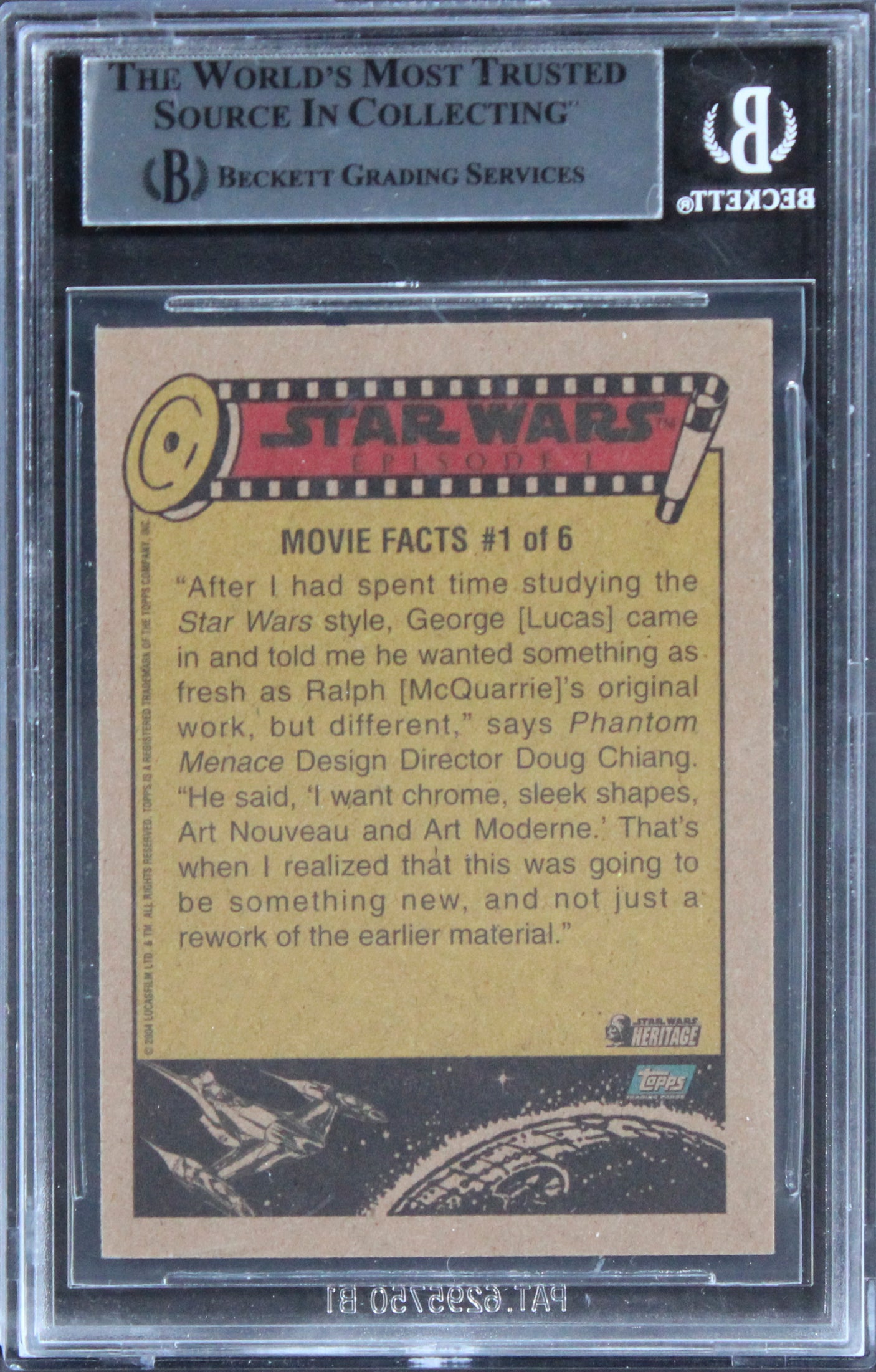 Jake Lloyd Authentic Signed 2004 Star Wars Heritage #73 Card BAS Slabbed