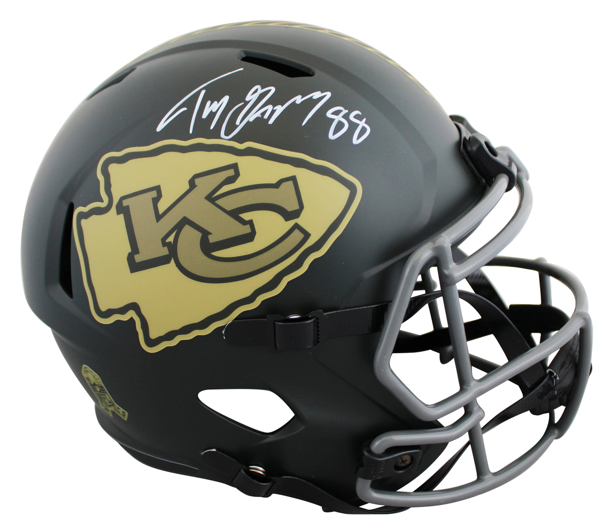 Chiefs Tony Gonzalez Signed STS IV Full Size Speed Rep Helmet BAS Witnessed