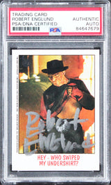 Robert Englund A Nightmare on Elm Street Signed Topps 75 Trading Card PSA Slab