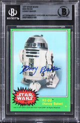 Kenny Baker Star Wars Authentic Signed 1977 Star Wars #253 R2-D2 Card BAS Slab 1