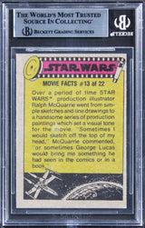 Kenny Baker Star Wars Authentic Signed 1977 Star Wars #253 R2-D2 Card BAS Slab 1