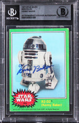 Kenny Baker Star Wars Authentic Signed 1977 Star Wars #253 R2-D2 Card BAS Slab 2