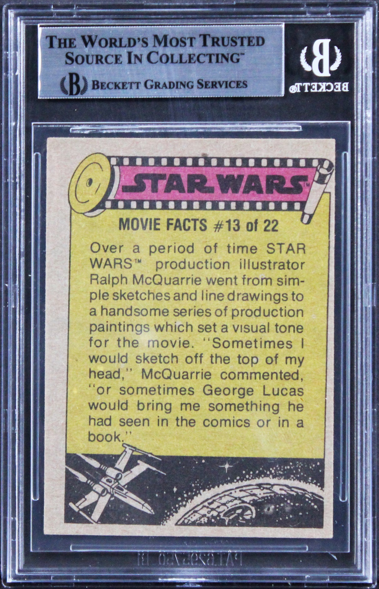 Kenny Baker Star Wars Authentic Signed 1977 Star Wars #253 R2-D2 Card BAS Slab 2