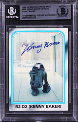 Kenny Baker Star Wars Signed 1980 Empire Strikes Back #229 Card BAS Slabbed 2