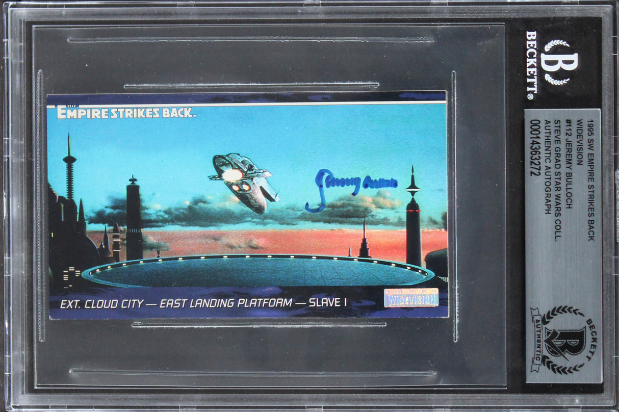 Jeremy Bulloch Signed 1995 Star Wars ESB Widevision #112 Card BAS Slabbed