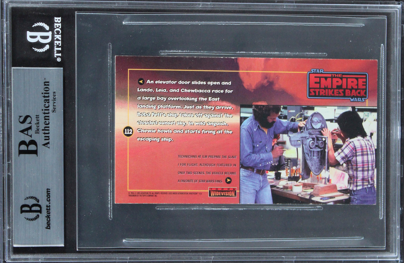 Jeremy Bulloch Signed 1995 Star Wars ESB Widevision #112 Card BAS Slabbed