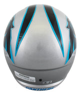 Panthers Chuba Hubbard Signed Full Size Speed Rep Helmet W/ Case BAS Witnessed