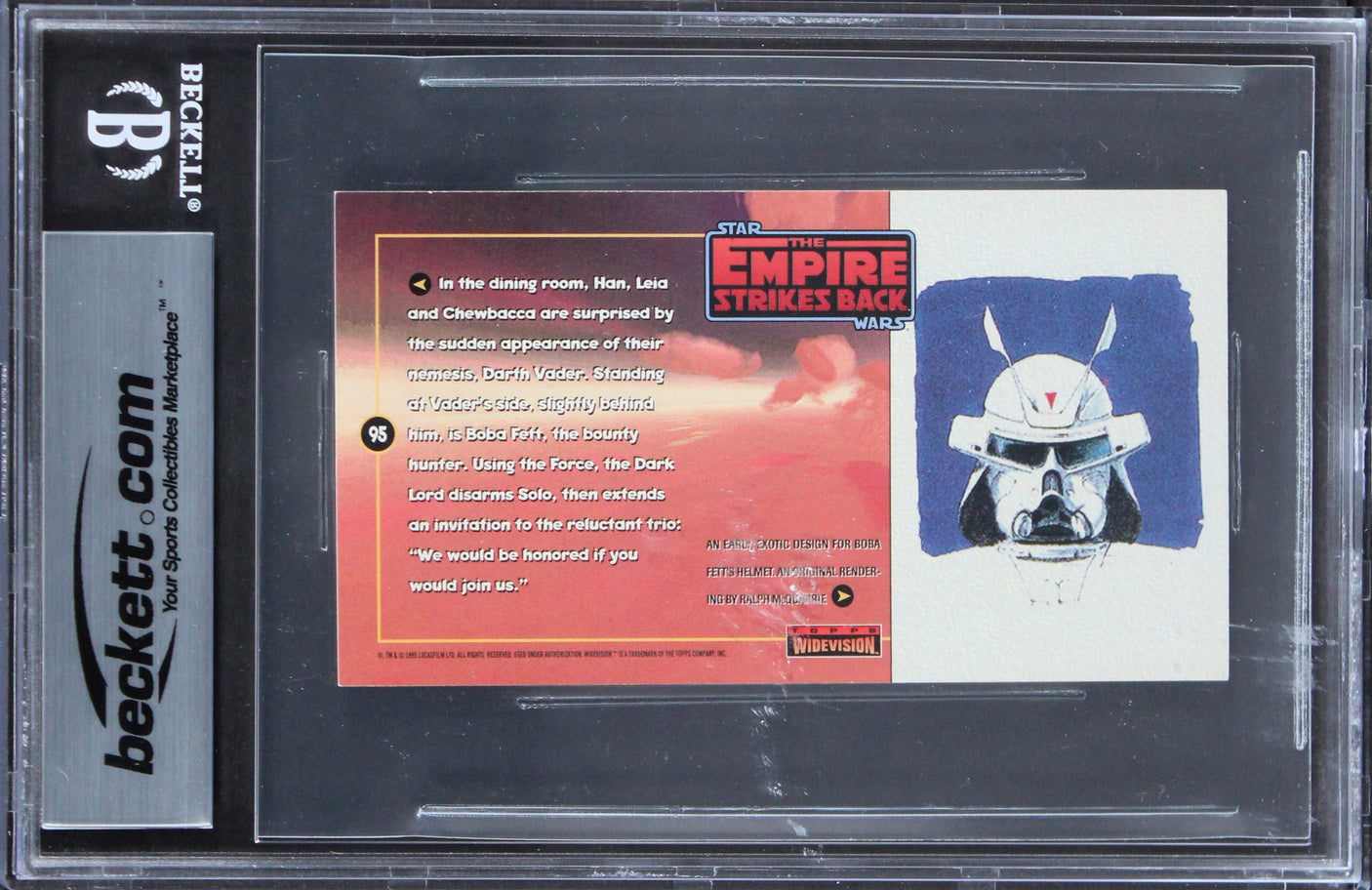 David Prowse & Jeremy Bulloch Signed 1995 SW ESB WV #95 Card Auto 10! BAS Slab