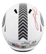 49ers Fred Warner Signed Salute To Service III Full Size Speed Rep Helmet BAS