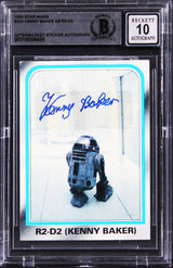 Kenny Baker Star Wars Signed 1980 Empire Strikes Back #229 Card Auto 10 BAS Slab